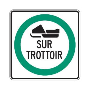 Obligation de circuler sur le trottoir