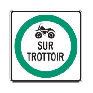 Obligation de circuler sur le trottoir