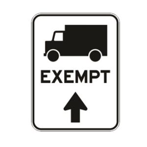 Exemption de véhicules lourds à une traverse