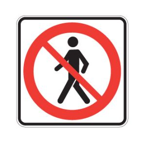 Accès interdit aux piétons