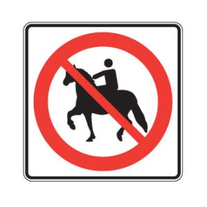 Accès interdit aux cavaliers