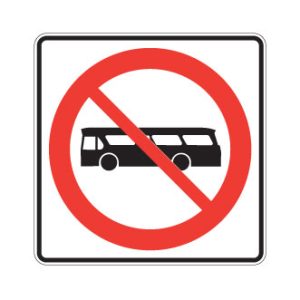 Accès interdit aux autobus urbains