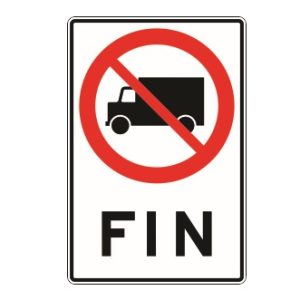 Fin de l'accès interdit aux camions dans une voie
