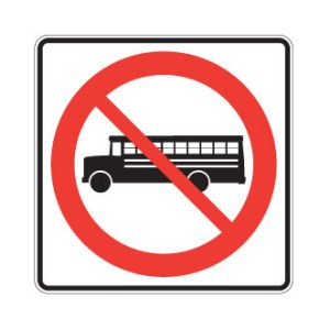 Accès interdit aux autobus scolaires