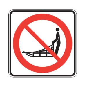 Accès interdit aux traîneaux à chiens