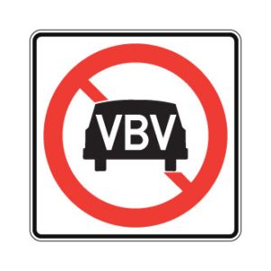 Accès interdit aux véhicules à basse vitesse