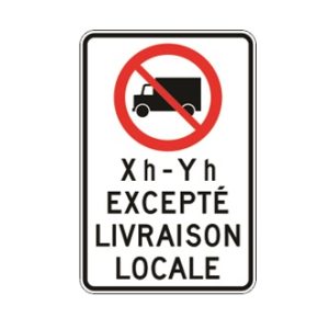 Accès interdit aux camions