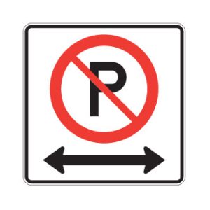 Stationnement interdit vers la gauche et vers la droite