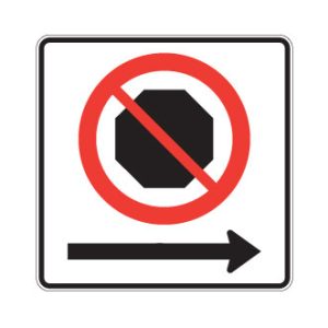 Arrêt interdit vers la droite