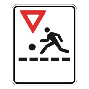 Passage pour enfants près d'un terrain de jeux