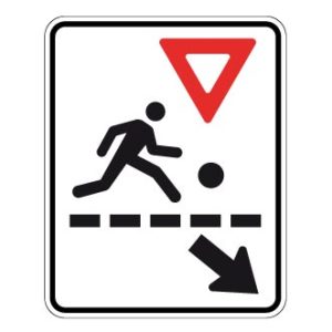 Passage pour enfants près d'un terrain de jeux