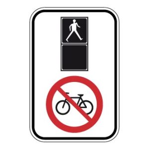 Interdiction pour les cyclistes de traverser à un feu pour piétons