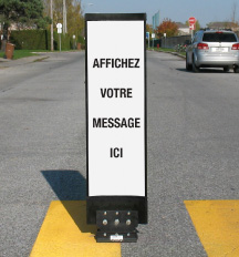 Balise personnalisée pour traverse piétonnière