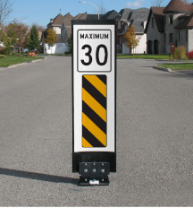 Balise PED-ZONE pour réduction de vitesse Blanc