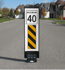 Balise PED-ZONE pour réduction de vitesse Blanc