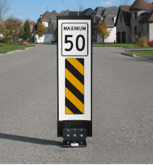 Balise PED-ZONE pour réduction de vitesse Blanc