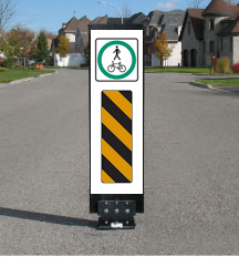 Balise PED-ZONE pour réduction de vitesse Blanc