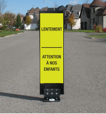 Balise PED-ZONE pour réduction de vitesse Jaune-Vert