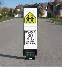 Balise PED-ZONE pour réduction de vitesse