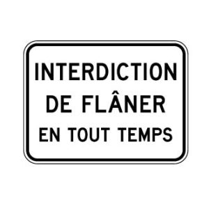 Interdiction de flâner