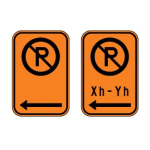 Réglementation temporaire du stationnement flèche gauche