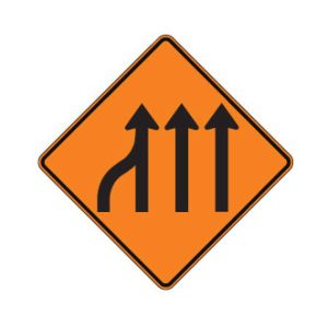 Fusion de 4 voies à 3 voies à droite