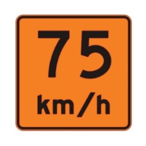 Vitesse recommandée 75 km/h