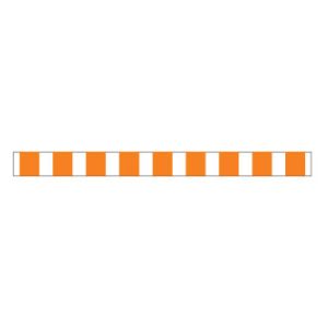 Planche de barricade en PVC de 2 po. x 6 po. x 8 pieds. HI recto seulement