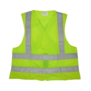 Veste de sécurité chartreuse avec bandes réfléchissantes